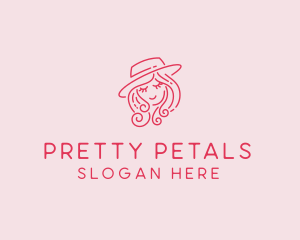 Pretty Hat Lady logo design