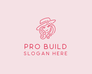 Pretty Hat Lady logo design