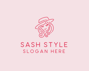 Pretty Hat Lady logo design