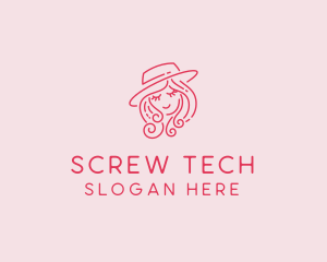 Pretty Hat Lady logo design