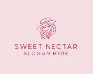 Pretty Hat Lady logo design