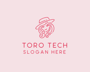 Pretty Hat Lady logo design