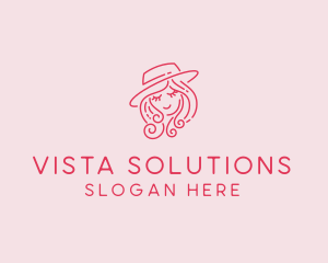 Pretty Hat Lady logo design