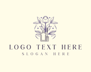 Mascara - Cosmetic Mascara Floral logo design