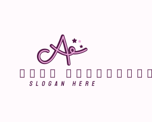 Girly - Star Letter A logo design
