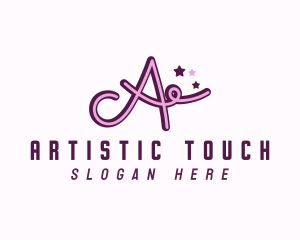 Star Letter A logo design