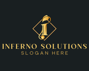 Premium Luxury Letter I logo design