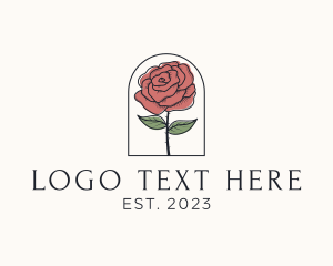 Rustic - Rose Flower Garden logo design