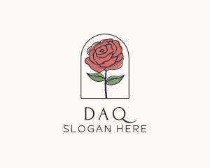 Rose Flower Garden Logo