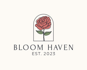 Rose Flower Garden logo design