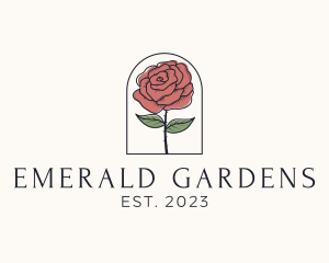 Rose Flower Garden logo design