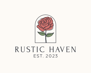 Rose Flower Garden logo design