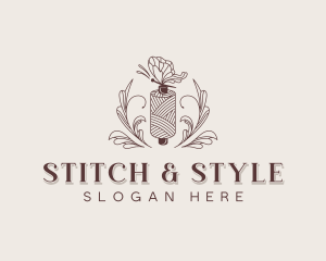 Butterfly Sewing Embroidery logo design