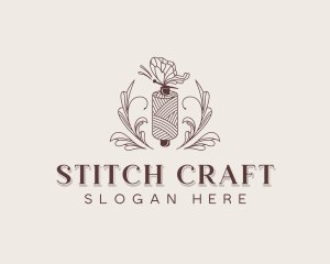 Embroidery - Butterfly Sewing Embroidery logo design