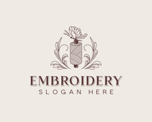 Butterfly Sewing Embroidery logo design