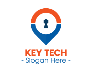 Keyhole GPS Pin logo design