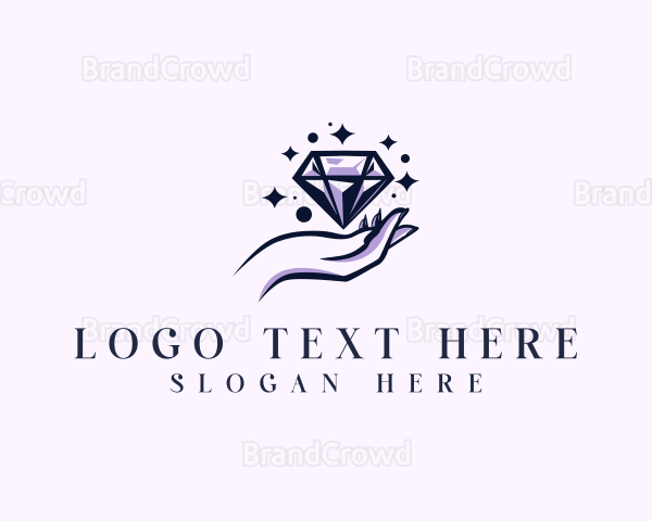 Diamond Jeweler Hand Logo