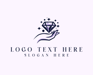 Upmarket - Diamond Jeweler Hand logo design