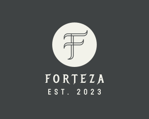 Elegant Gray Letter F logo design