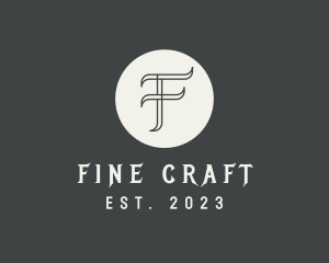 Elegant Gray Letter F logo design