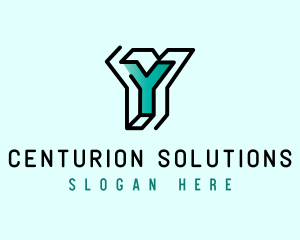 Startup Business Outline Letter Y logo design