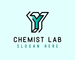 Chemist - Startup Business Outline Letter Y logo design