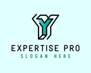 Startup Business Outline Letter Y logo design