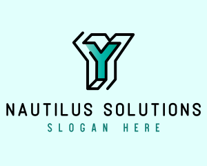 Startup Business Outline Letter Y logo design