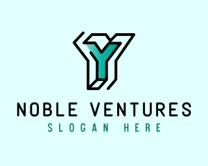 Startup Business Outline Letter Y logo design