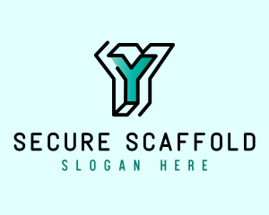 Scaffolding - Startup Business Outline Letter Y logo design