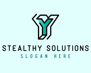 Startup Business Outline Letter Y logo design