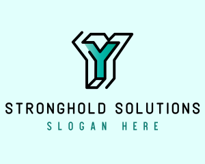 Startup Business Outline Letter Y logo design