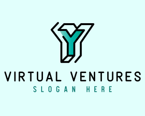 Startup Business Outline Letter Y logo design