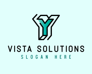 Startup Business Outline Letter Y logo design