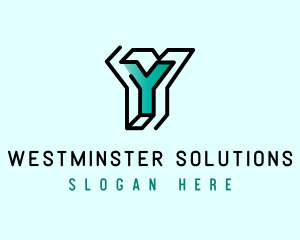 Startup Business Outline Letter Y logo design