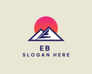 Sunset Mountain Peak Logo