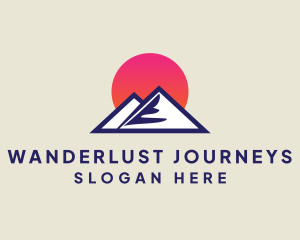 Sunset Mountain Peak Logo