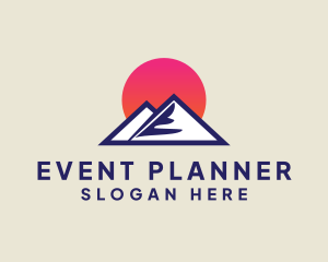 Sunset Mountain Peak Logo