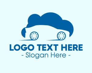 Drive - Blue Car Cloud logo design