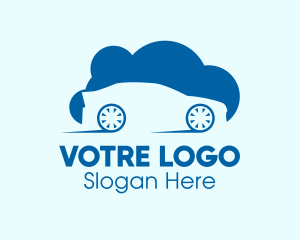 Blue Car Cloud Logo