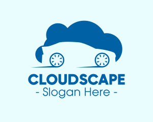 Blue Car Cloud logo design