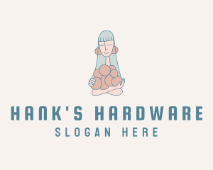 Hank - Yarn Ball Woman logo design