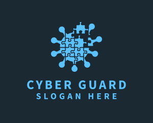 Malware - Anti Virus Puzzle logo design