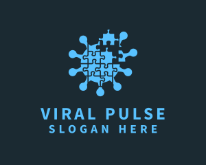 Virus - Anti Virus Puzzle logo design