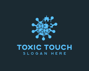 Toxic - Anti Virus Puzzle logo design