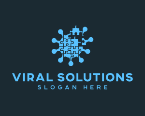 Virus - Anti Virus Puzzle logo design