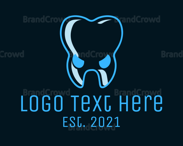 Scary Tooth Face Logo