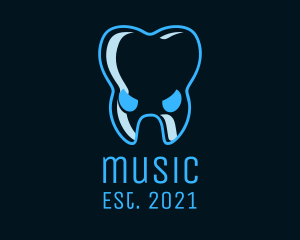 Dental - Scary Tooth Face logo design