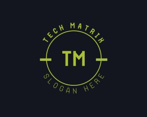 Matrix - Digital Neon Techno Gamer logo design