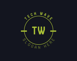 Techno - Digital Neon Techno Gamer logo design